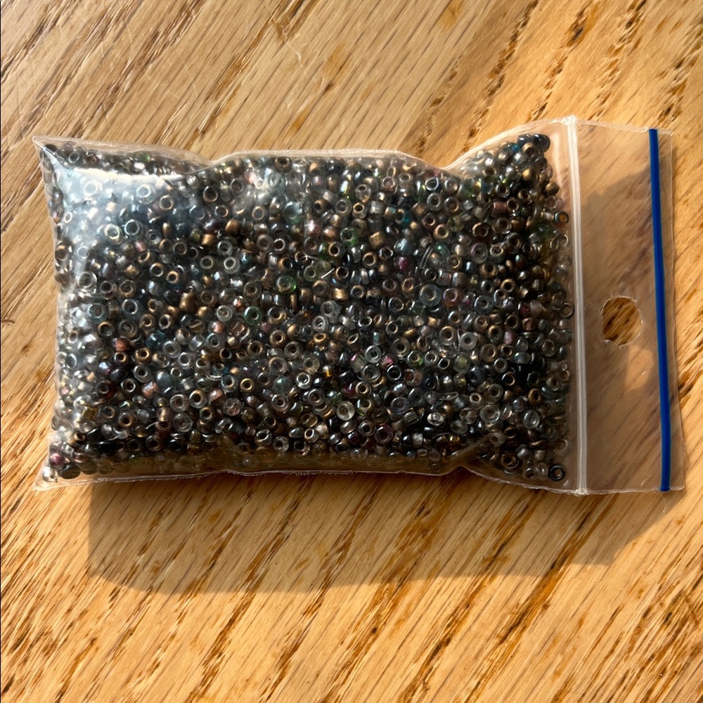 Black Beads in Clear Bag